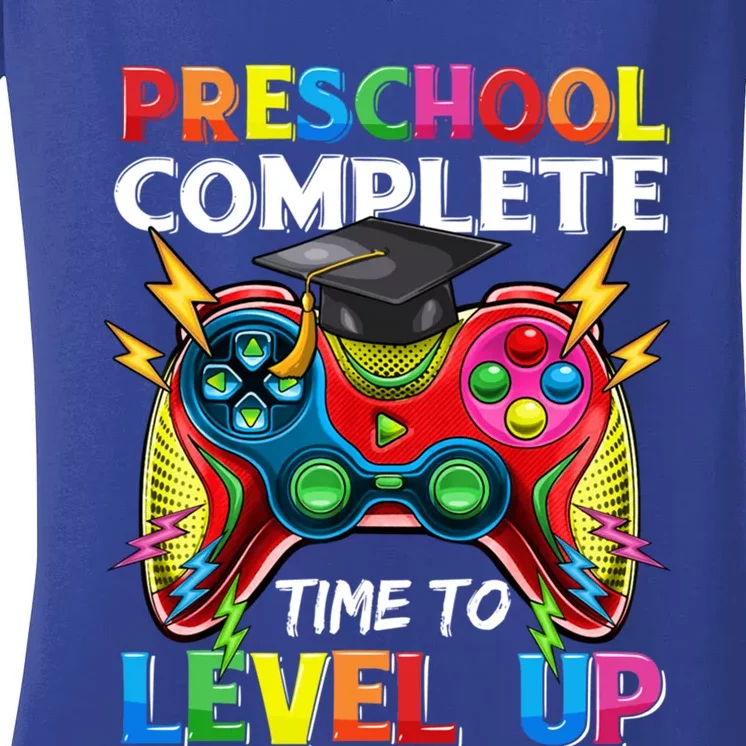 Preschool Level Unlocked Game On Preschool Back To School Gift Women's V-Neck T-Shirt