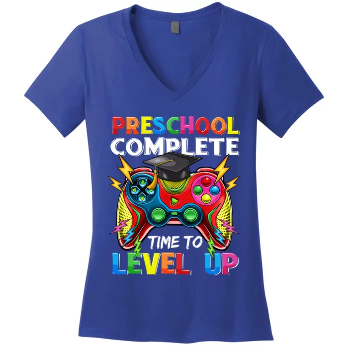 Preschool Level Unlocked Game On Preschool Back To School Gift Women's V-Neck T-Shirt