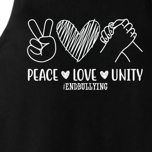 Peace Love Unity End Bullying Awareness Ladies Tri-Blend Wicking Tank