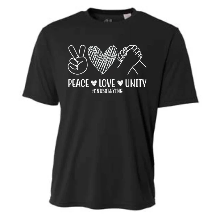 Peace Love Unity End Bullying Awareness Cooling Performance Crew T-Shirt