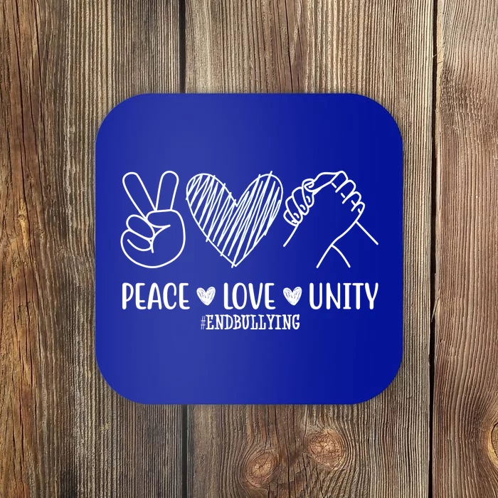 Peace Love Unity End Bullying Awareness Coaster