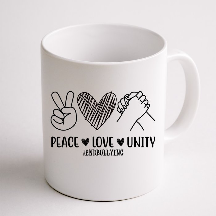 Peace Love Unity End Bullying Awareness Front & Back Coffee Mug