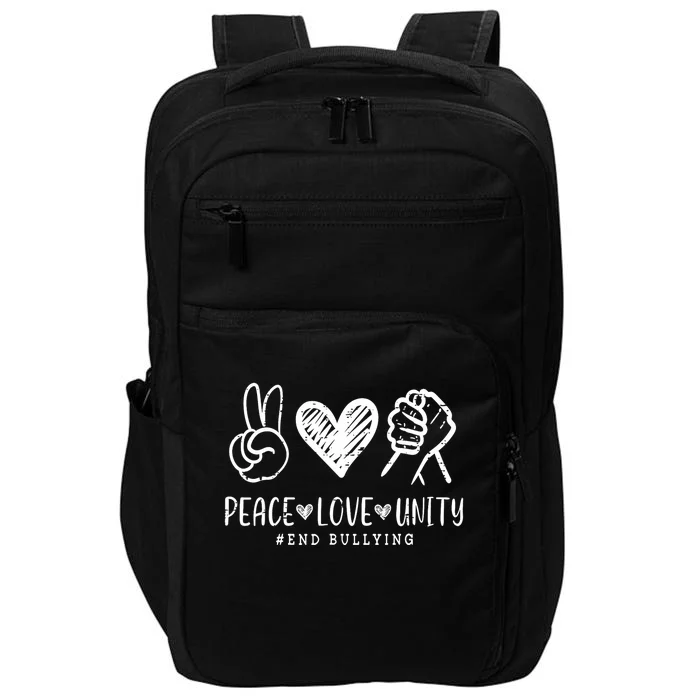 Peace Love Unity Day Orange Be Kind Anti Bullying Impact Tech Backpack