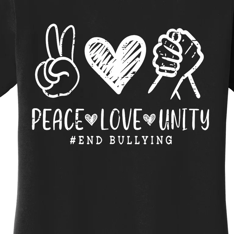 Peace Love Unity Day Orange Be Kind Anti Bullying Women's T-Shirt