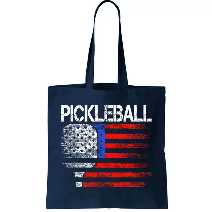 Paddleball Lover Us Flag Pickleball Player Tote Bag