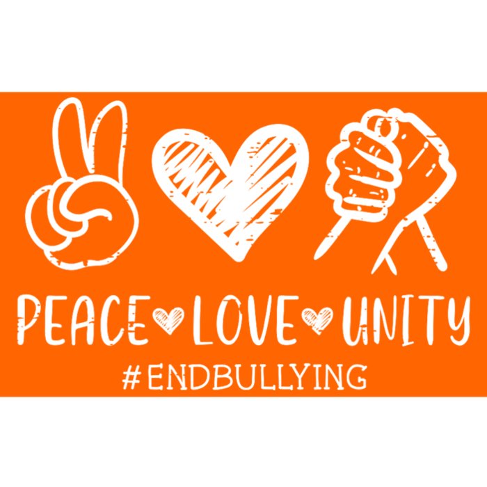 Peace Love Unity Orange Anti Bullying Unity Day Bumper Sticker