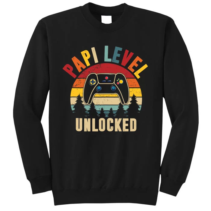 Papi Level Unlocked Funny Gamer Father's Day Tank Top Sweatshirt