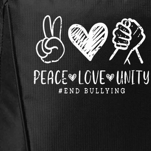 Peace Love Unity Day Orange Be Kind Anti Bullying City Backpack