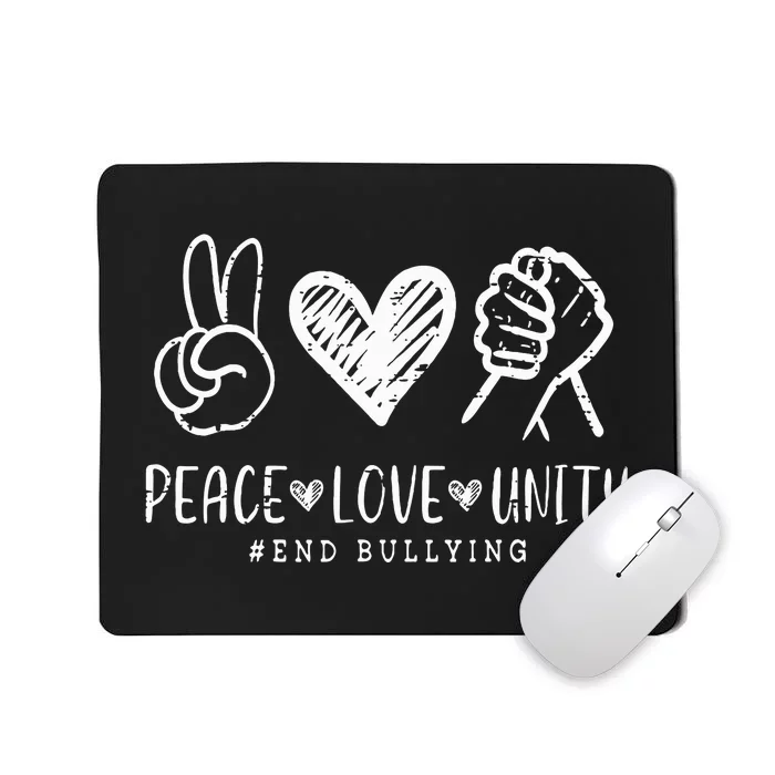 Peace Love Unity Day Orange Be Kind Anti Bullying Mousepad