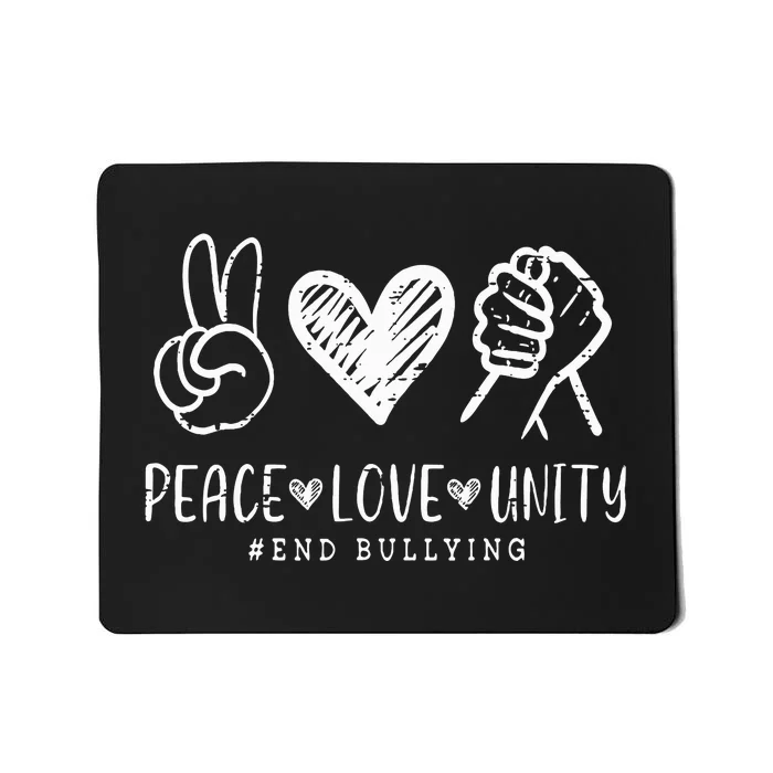 Peace Love Unity Day Orange Be Kind Anti Bullying Mousepad