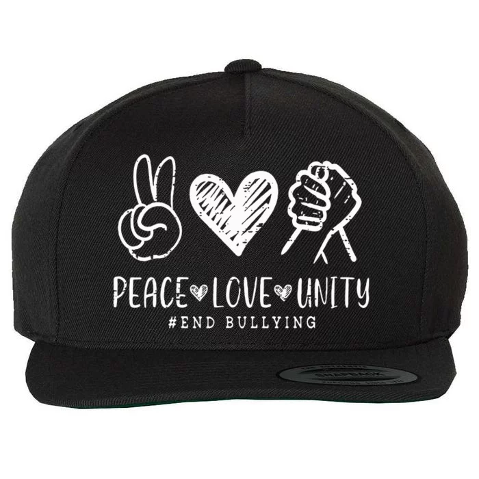 Peace Love Unity Day Orange Be Kind Anti Bullying Wool Snapback Cap