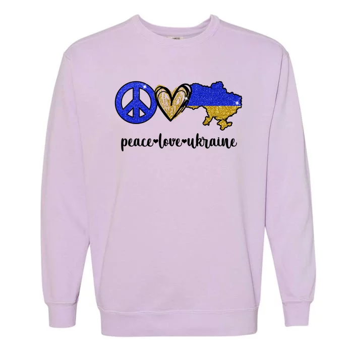 Peace Love Ukraine Garment-Dyed Sweatshirt