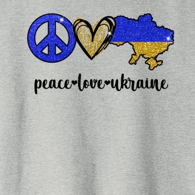 Peace Love Ukraine Women's Crop Top Tee