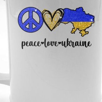 Peace Love Ukraine Beer Stein
