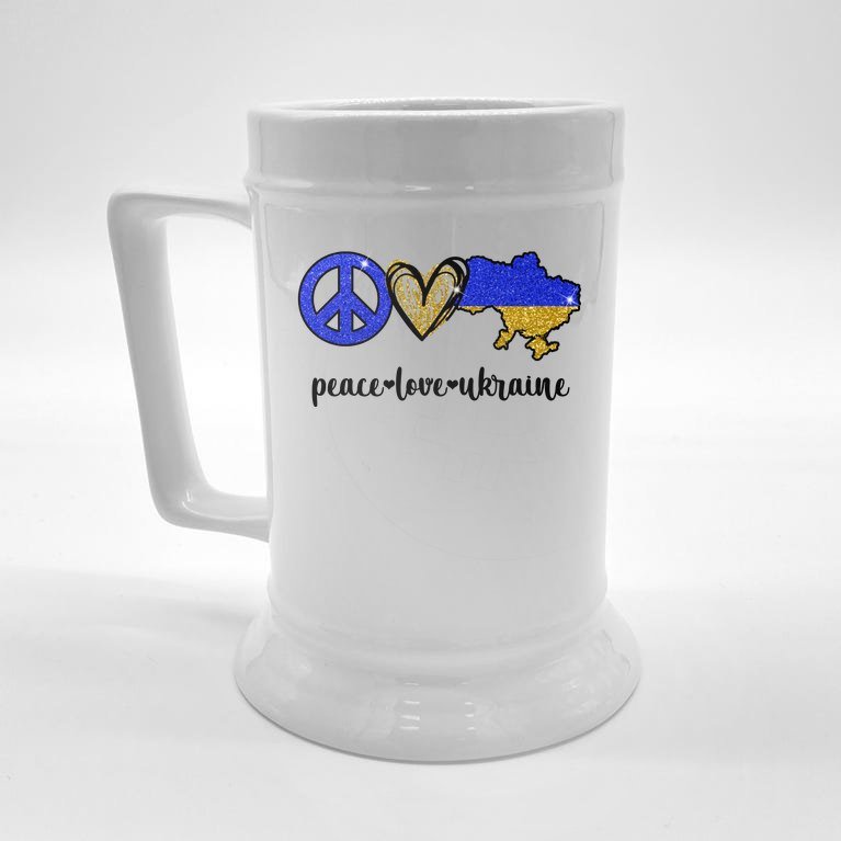 Peace Love Ukraine Beer Stein