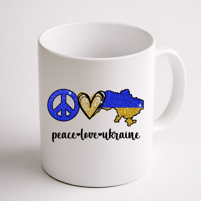 Peace Love Ukraine Front & Back Coffee Mug