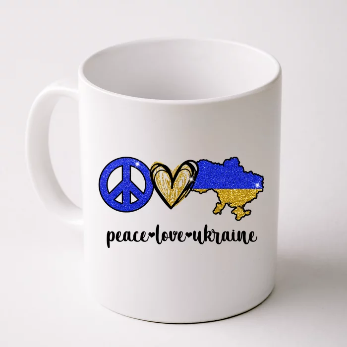 Peace Love Ukraine Front & Back Coffee Mug