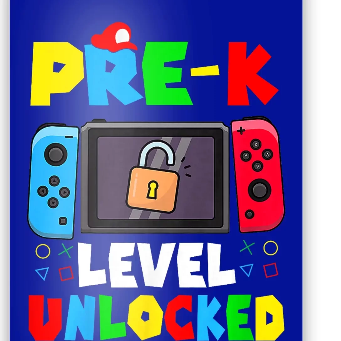 Prek Level Unlocked Video Game Back To School Poster