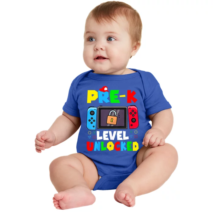 Prek Level Unlocked Video Game Back To School Baby Bodysuit