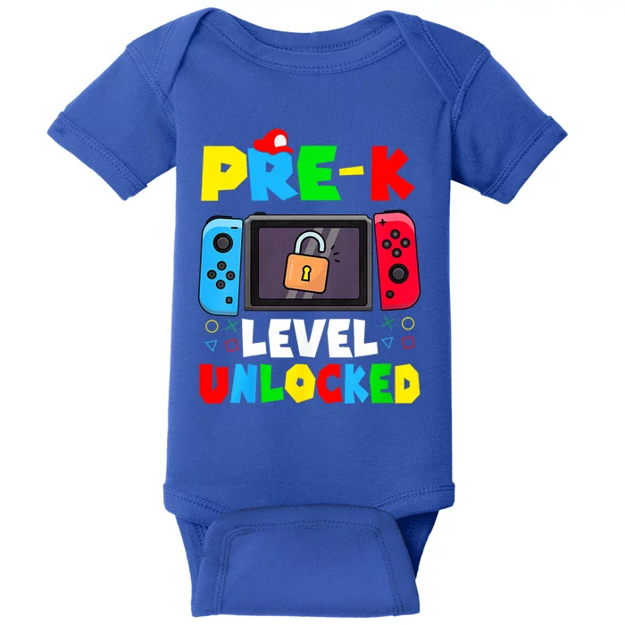 Prek Level Unlocked Video Game Back To School Baby Bodysuit