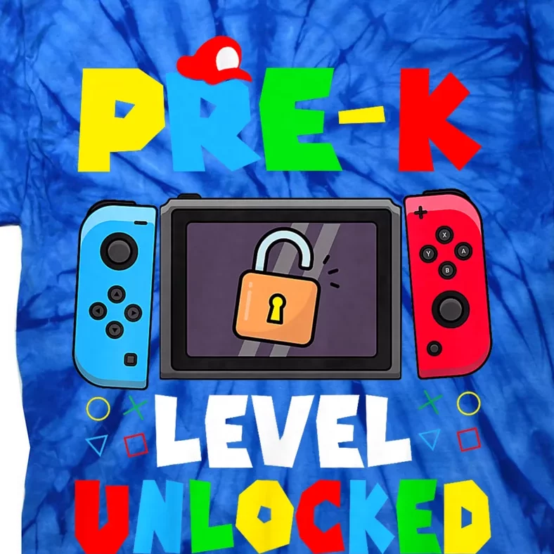 Prek Level Unlocked Video Game Back To School Tie-Dye T-Shirt