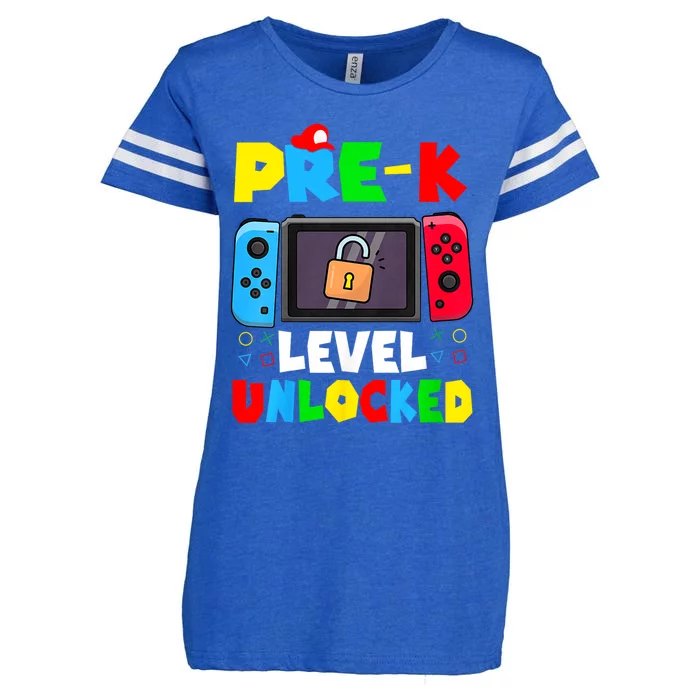 Prek Level Unlocked Video Game Back To School Enza Ladies Jersey Football T-Shirt