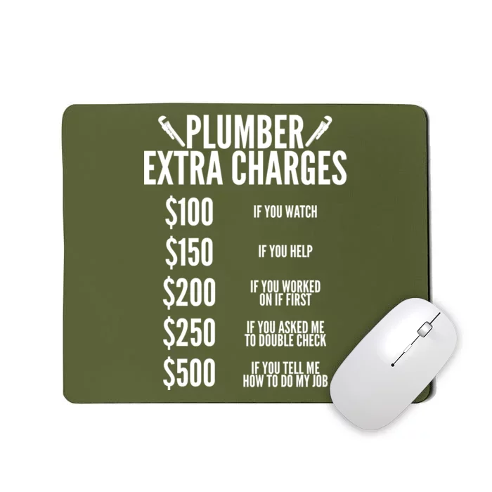 Plumber Extra Charges Mousepad