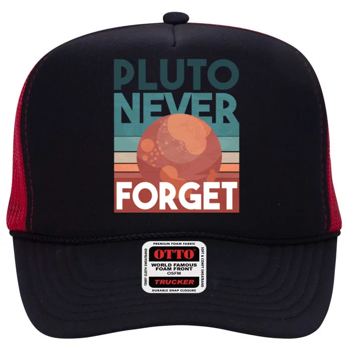 Pluto Never Forget High Crown Mesh Trucker Hat