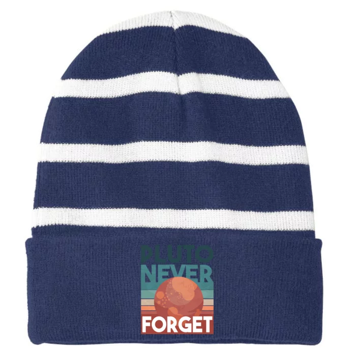 Pluto Never Forget Striped Beanie with Solid Band