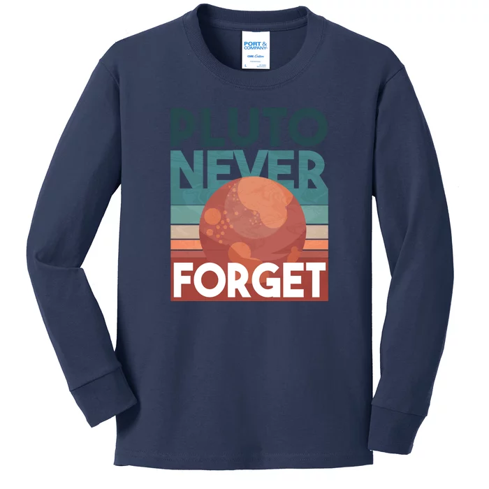 Pluto Never Forget Kids Long Sleeve Shirt