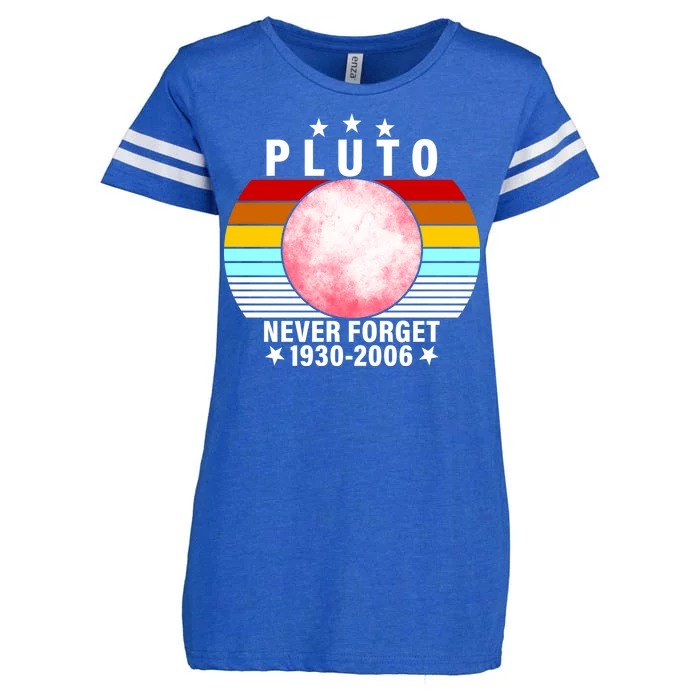 Pluto Never Forget 1930-2006 Enza Ladies Jersey Football T-Shirt