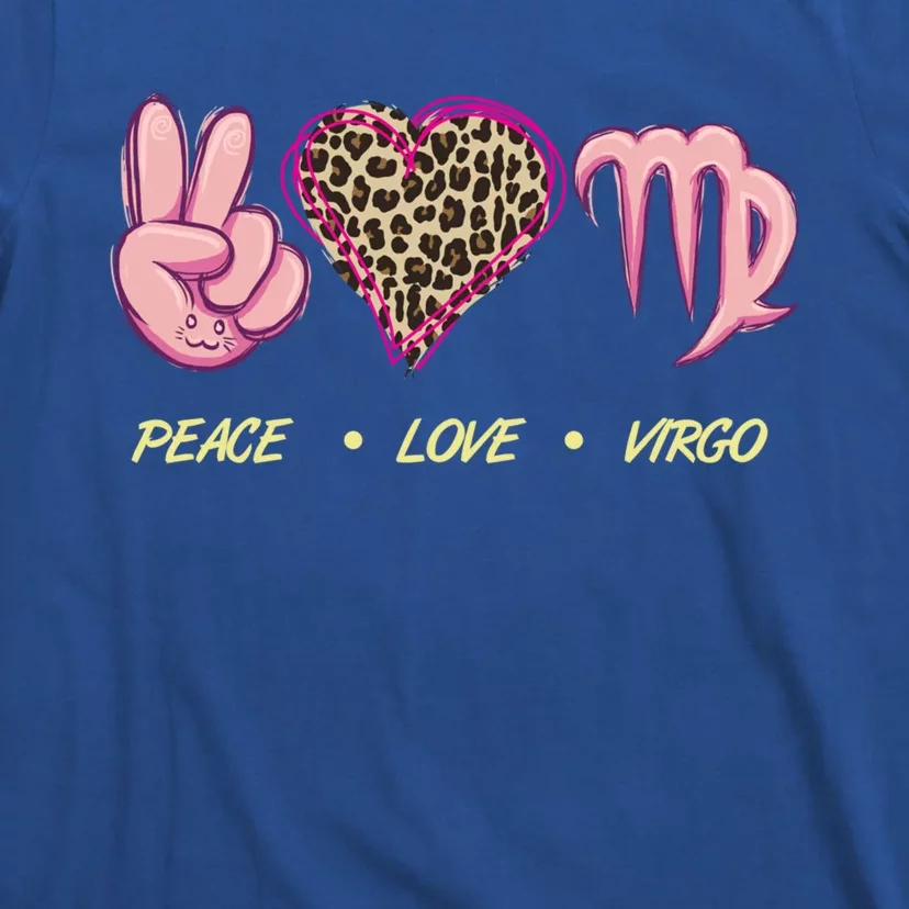 Peace Love Virgo Zodiac Sign Horoscope Gift T-Shirt