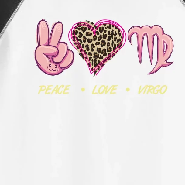 Peace Love Virgo Zodiac Sign Horoscope Gift Toddler Fine Jersey T-Shirt