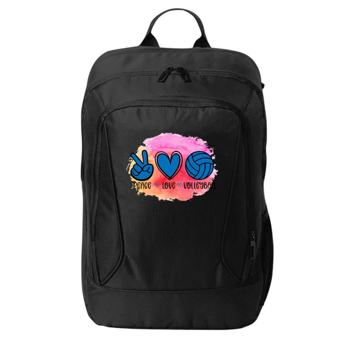 Peace Love Volleyball Cute Design Teen Girls Tween Cute Gift City Backpack