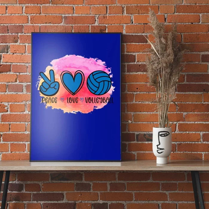 Peace Love Volleyball Cute Design Teen Girls Tween Cute Gift Poster