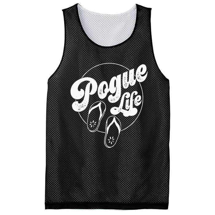 Pogue Life Vintage with Flip Flop Retro Mesh Reversible Basketball Jersey Tank