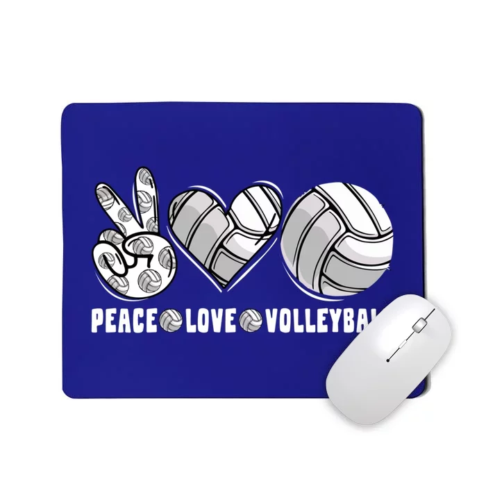 Peace Love Volleyball Funny Mommy Dad Son Daughter Gift Mousepad