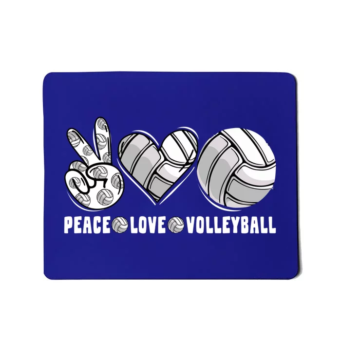 Peace Love Volleyball Funny Mommy Dad Son Daughter Gift Mousepad