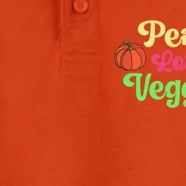 Peave Love Veggies Veganism Vegan Plants Cute Gift Dry Zone Grid Performance Polo