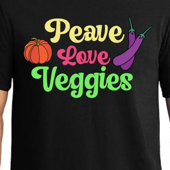 Peave Love Veggies Veganism Vegan Plants Cute Gift Pajama Set