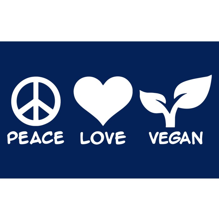 Peace Love Vegan Bumper Sticker