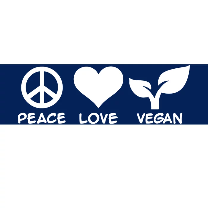 Peace Love Vegan Bumper Sticker