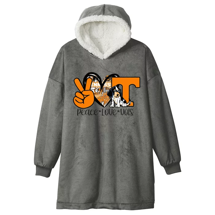 Peace Love Vols Hooded Wearable Blanket