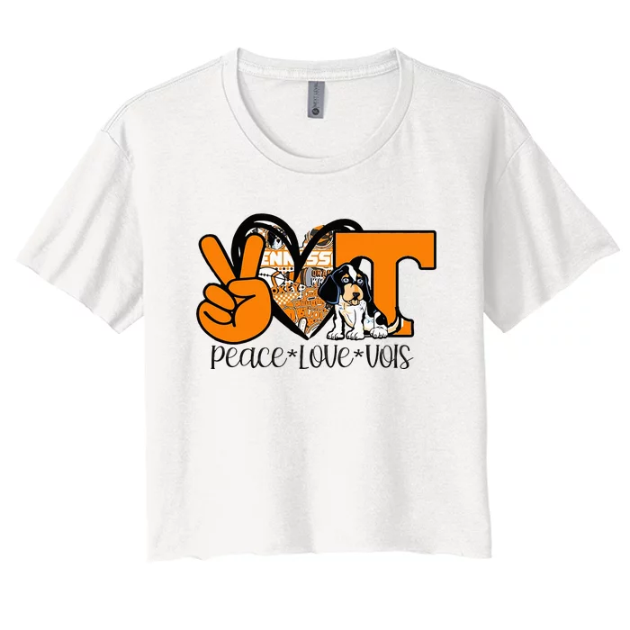 Peace Love Vols Women's Crop Top Tee