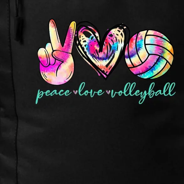 Peace Love Volleyball Player Tie Dye Style Women Teen Daily Commute Backpack