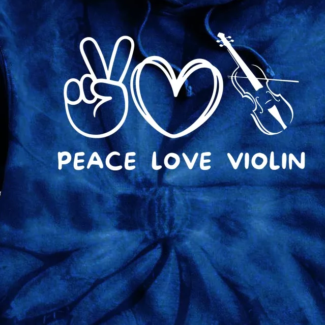 Peace Love Violin Retro Violin Lover Violin Player Tie Dye Hoodie