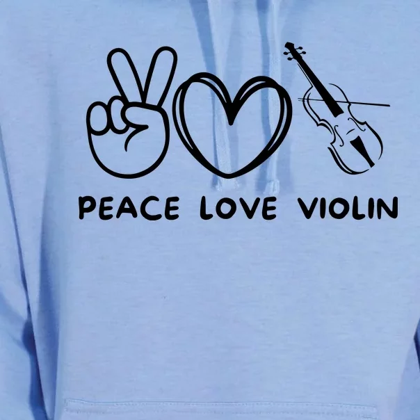 Peace Love Violin Retro Violin Lover Violin Player Unisex Surf Hoodie