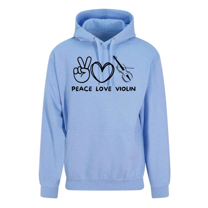 Peace Love Violin Retro Violin Lover Violin Player Unisex Surf Hoodie