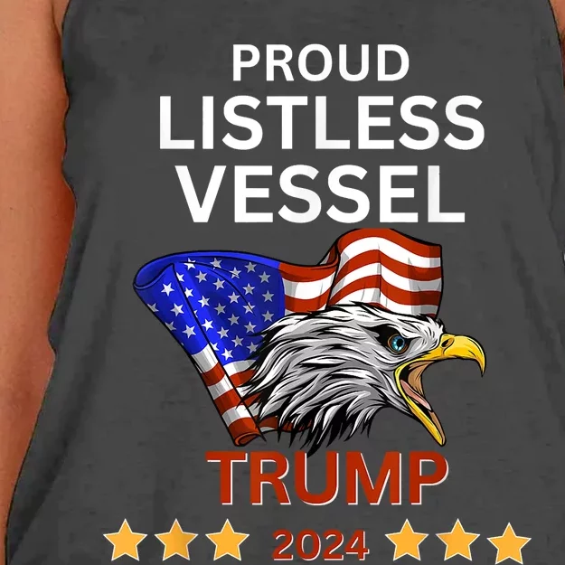 Proud Listless Vessel Pro Trump For President 2024 Women's Knotted Racerback Tank