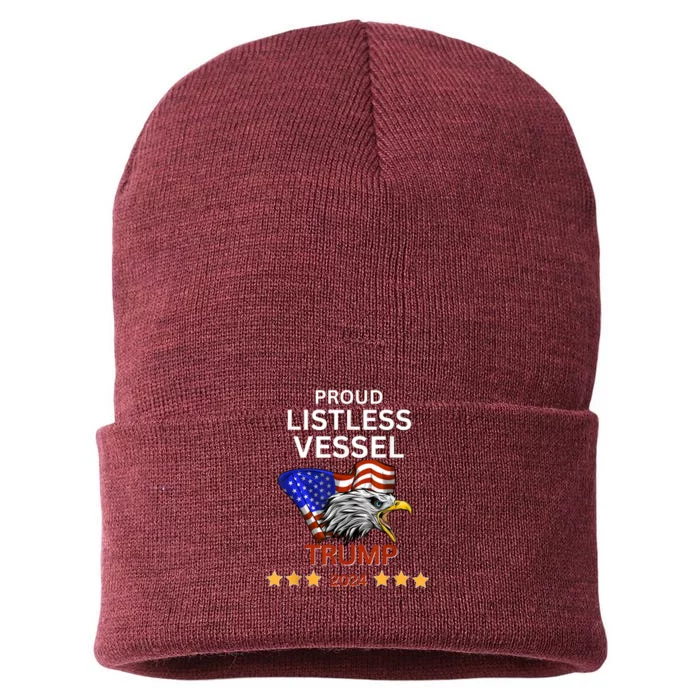 Proud Listless Vessel Pro Trump For President 2024 Sustainable Knit Beanie